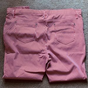 Orange Pin Striped Jeggings